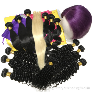 Water Wave Indian Curly Hair Bundles,Wholesale Human Hair Bundles With Closure,Raw Indian Wavy Hair Unprocessed